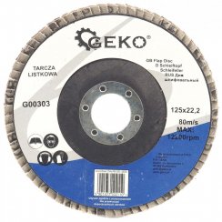 Disc lamelar abraziv 125 x 22,2 mm, granulație 36, GEKO