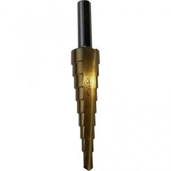 Strend Pro stopničasti sveder SD41, 04-12 mm, TiN, HSS ravni, za kovino