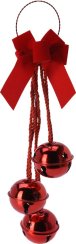Dekorácia Zvončeky na dvere, červené, 14x14x46 cm
