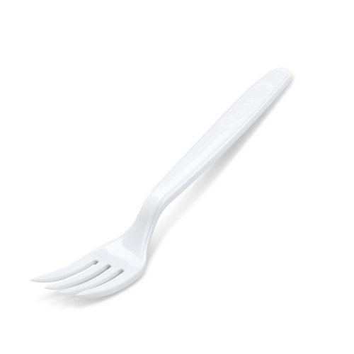 Vidlička (PP) pro vícenásobné použití bílá 18,5cm, 50ks