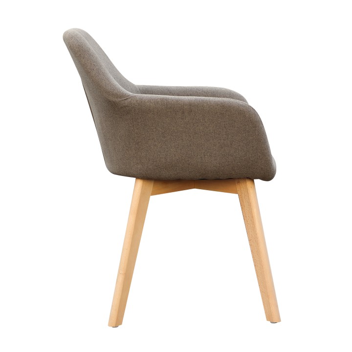 Designer-Sessel, Braun/Buche, CLORIN NEU