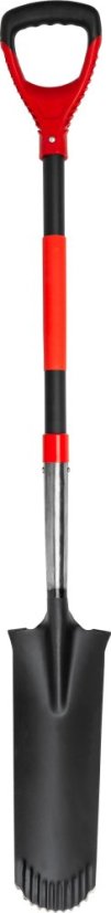 Strend Pro Premium RedShark Spaten, schmal, Drainage, mit Fiberglasstiel D 1280 mm