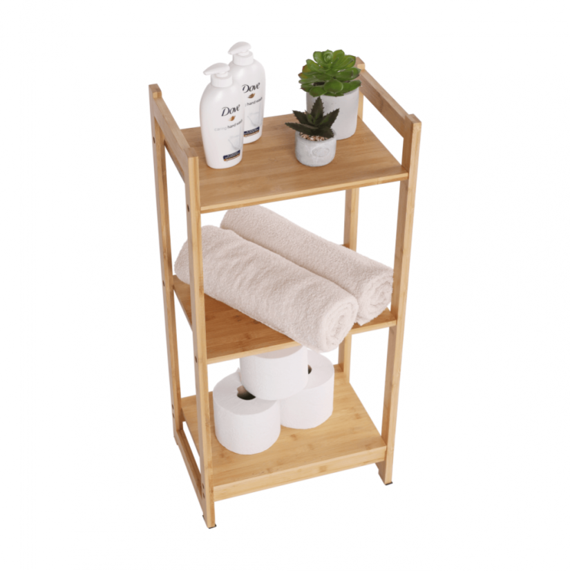 Regal mit 3 Ablagen, Naturbambus, IMPEROR TYP 1