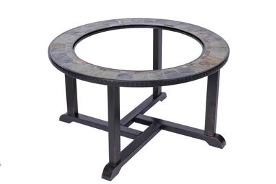 Kamin Strend Pro Grill, kovina, 4 stolčki, 105x75 cm