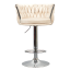 Designer Barhocker, beige Samtstoff/Chrom, BRIN (akce)