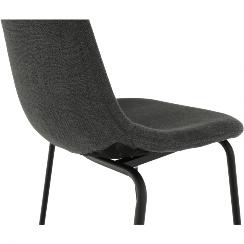 Barhocker, dunkelgrauer Stoff/Metall, MARIOLA 2 NEU