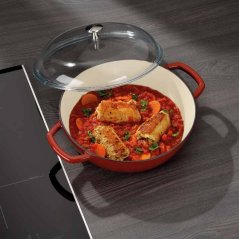Hluboká pánev litinová CALIDO 28 cm 3,8l červená Hluboká pánev litinová CALIDO 28 cm 3,8l červená