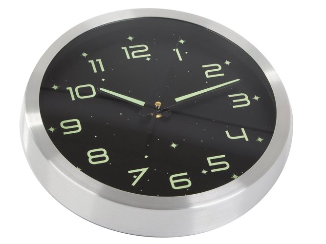 Veľké nástenné hodiny fluorescent light stars 30 cm