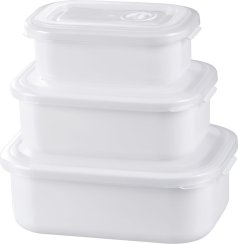 Zestaw śniadaniowy MagicHome MB41, prostokątny, otwierana pokrywa, 3 szt., 700/1300/2100 ml