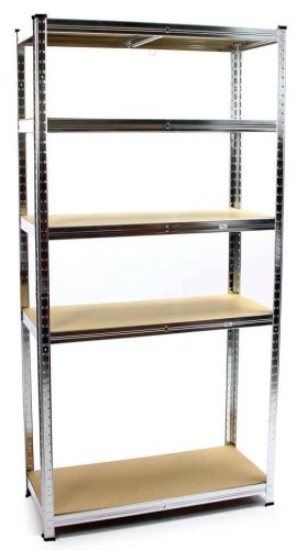 Półka metalowa z 5 półkami z płyty MDF 1800 x 900 x 400 mm, nośność półki 175 kg, MAR-POL