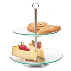 Glaskuchenblech 2 Ebenen 20/25cm rund, Ablage