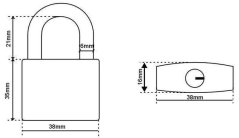 Lokot od lijevanog željeza 38 mm, XL-ALATI