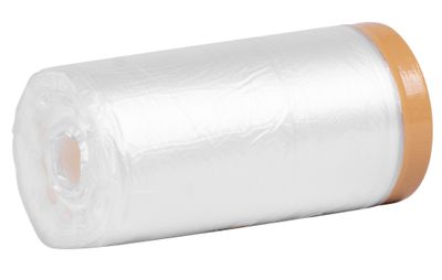 Folie de acoperire Strend Pro, 1100 mm, L-35 m, PE, cu bandă adezivă din material textil