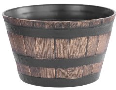 Strend Pro Woodeff Pflanzgefäß, 39x28 cm, Gold, Holzeffekt (akce)