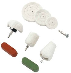 Set aus 9-teiligen Polierscheiben mit Schaft und Polierpasten, XL-TOOLS (akce)
