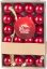 MagicHome Weihnachtskugeln, 24 Stück, Set, rot, für Weihnachtsbaum, 3 cm