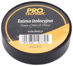 Isolierband PVC 15 mm x 10 m x 0,19 mm, schwarz, PRO-TECHNIK