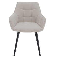 Designer-Sessel, beige/schwarz, MARKEN