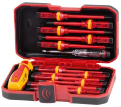Schraubendreher-Set Strend Pro SDX61-113, VDE 12-teilig + Tester, Elektriker, 1000V