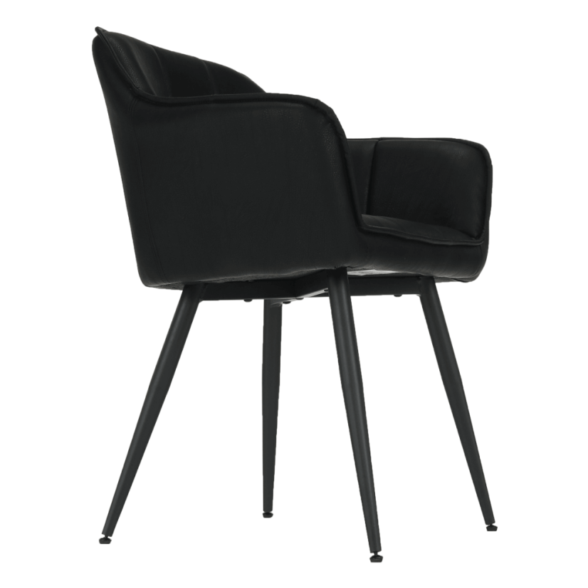 Design-Sessel, schwarz, TOPAZ