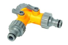 Rozdvojka na hadici závit 2 ventily na 2 rychlospojky