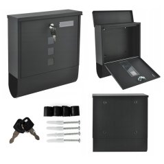 Acél postaláda antracit színű, zárral