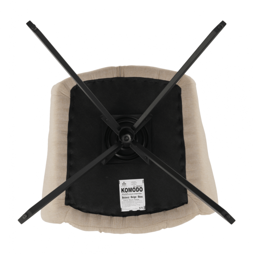 Designer-Drehstuhl, beige/schwarz, KOMODO