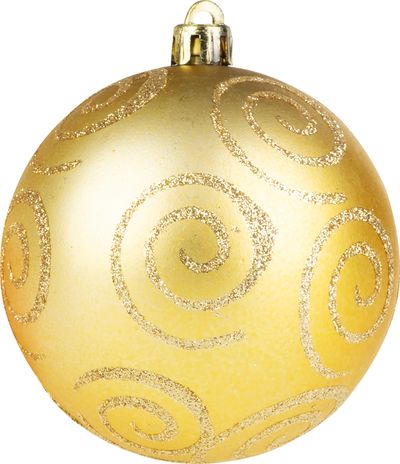 Bombki MagicHome 4 szt. złote z ornamentami 7 cm