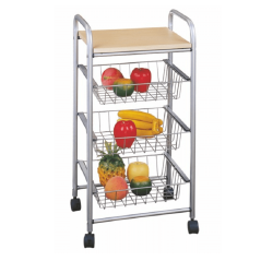 Regal z žičnatimi košarami, bukev, CAMPO