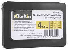 Sada vyťahovačov zalomených skrutiek 4-dielna, KELTIN