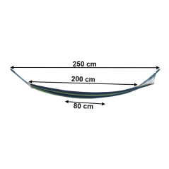 Hojdacia sieť, tyrkysová/modrá/zelená, EVANA NEW - single