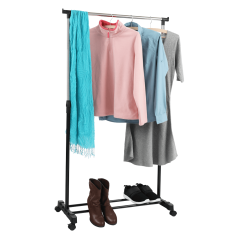 Mobil akasztó, rozsdamentes acél/fekete műanyag, DOLFO NEW (akció)