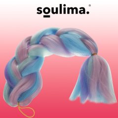 Syntetické vlasy ombre modrá/fialová Soulima 21366 (akce)