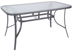 Tisch LEQ GREGORY ShadowGray, Glas 5 mm, 140x80x72 cm