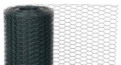 GARDEN HEX PVC mreža 500/20 / 0,9 mm, zelena, RAL 6005, šesterokotna, vzrejna, bal. 10 m