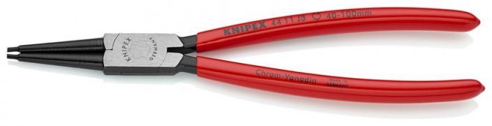 Kleště KNIPEX 44 11 J3, 40-100 mm, rovné, na vnitřní pojist. kroužky