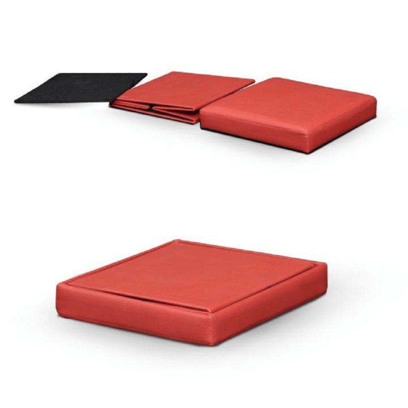 Klapphocker, Kunstleder rot, TELA NEU