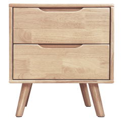 Stolik nocny, lite drewno, naturalny, BRUNI (akce)