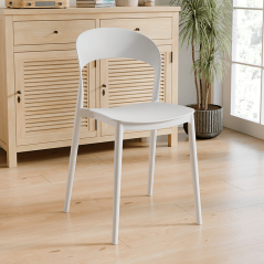 Rakásolható szék, fehér, RADANA NEW