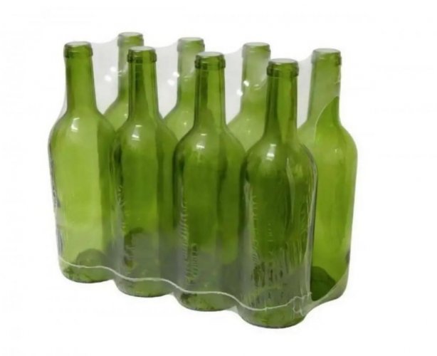 Kieliszek do butelek na alkohol/wino 750 ml zielony, bez korkociągu