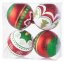 Bombki MagicHome 4 szt. czerwono - zielone z ozdobami na choinkę 10 cm
