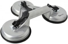 Aluminium-Saugnapf für Glas 3 x 115 mm, Tragfähigkeit 130 kg, GEKO