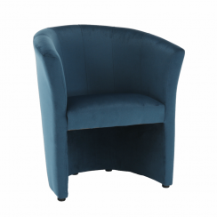 Krzesło klubowe, niebieska tkanina, CUBA
