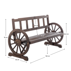 Vrtna klupa, smeđa, SABA TIP 2