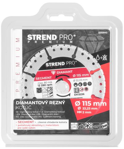 Disc Strend Pro Premium, lipire în vid, 115 mm, diamant, tăiere, multi