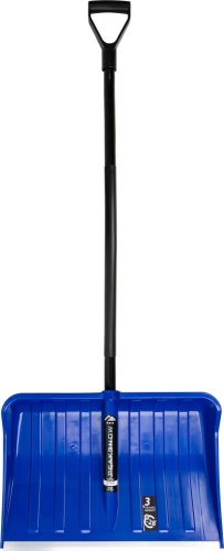 Odhrňovač ALPINUS ERGOMETAL, 550x385/1460 mm, na sneh, modrý, s kovovou násadou, kov. lišta, mix farieb, ZMONTOVANÝ