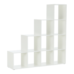 Pyramidenregal, weiß, DTD-laminiert, NORAH