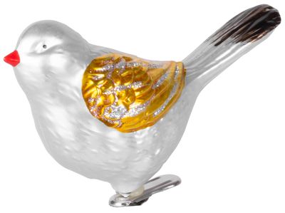 Dekoracja świąteczna MagicHome, 2 szt., ptaki, na choinkę, 11 cm
