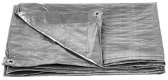 Plandeka Medium 2x3 m, 100 g/m, krycie, SREBRNY, z oczkami (akce)