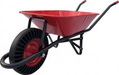 Građevinska kolica, kotač na napuhavanje 60 l. crvena boja, vučena karoserija KLC
